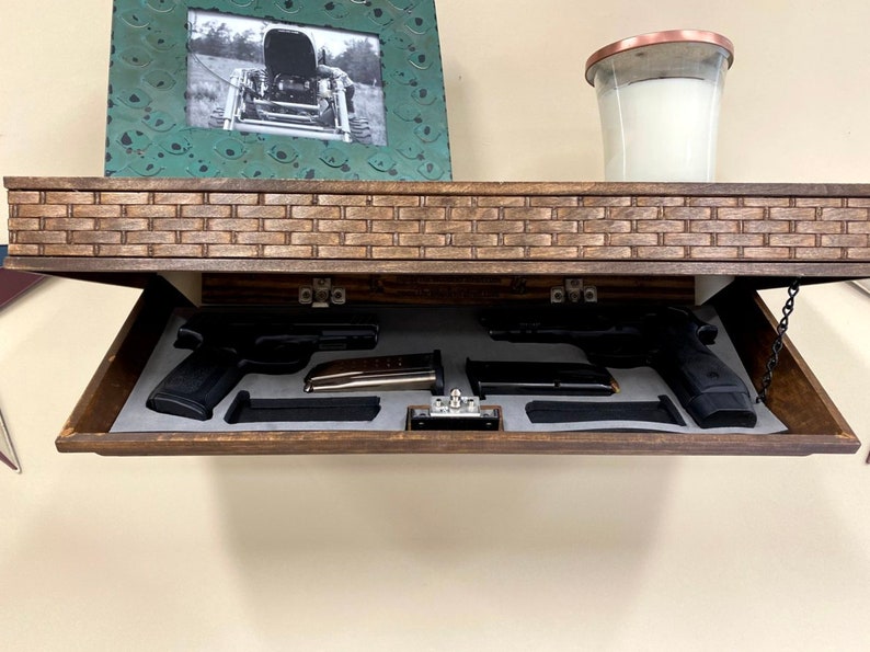 RFID Gun Concealment Shelf Hidden Compartment Pine Shelf Etsy