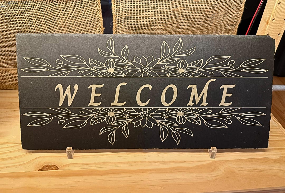 Reception Slate Signs Custom Slate Welcome Sign | Personalized Front Door Decor | Modern ...