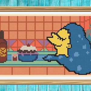 Simpsons Cross Stitch Digital Pattern - Rancho Relaxo The Simpsons Cartoon PDF Marge Simpson Cross Stitch Pattern