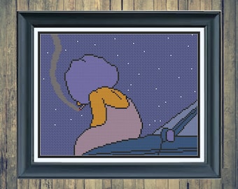 Simpsons Cross Stitch Digital Pattern - Such a Fool Cartoon PDF Selma Heartbreak