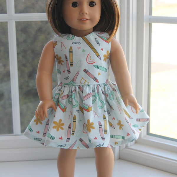 School Dress for 18 inch doll - fits American Girl and Our Generation dolls