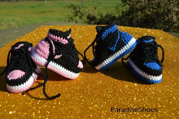 Nike Air Jordan 1 Ganchillo Baby Booties pares de zapatos - Etsy España