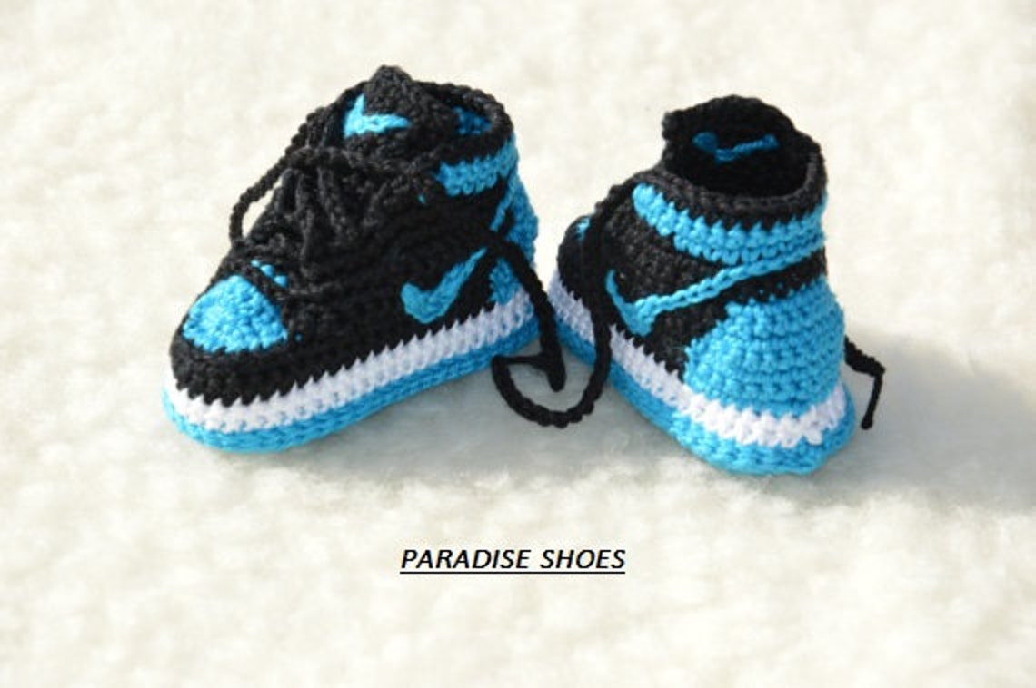 Nike Air Jordan 1 Crochet Baby Booties Etsy