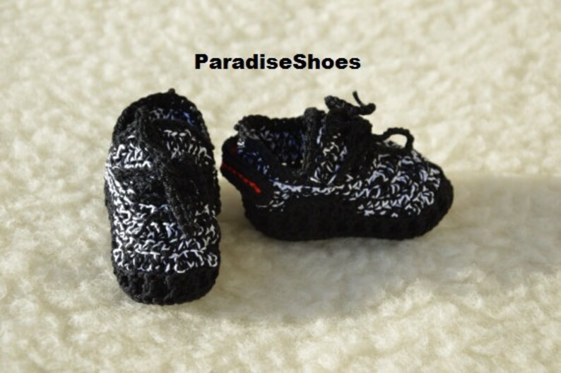 Crochet baby shoes,crochet Boost West 350 crochet yeezy 350,