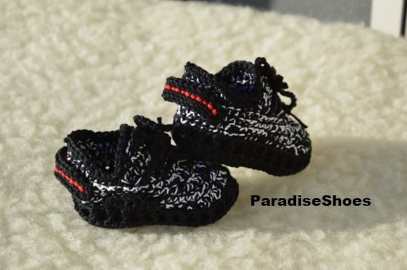 Crochet baby shoes,crochet Boost West 350 crochet yeezy 350,