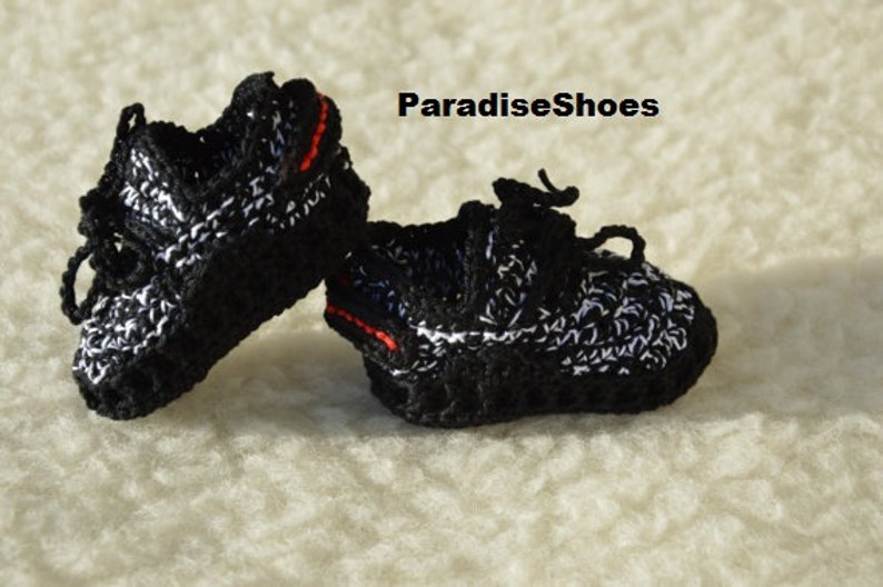 Crochet baby shoes,crochet Boost West 350 crochet yeezy 350,