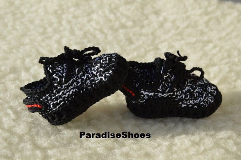 Crochet baby shoes,crochet Boost West 350 crochet yeezy 350,