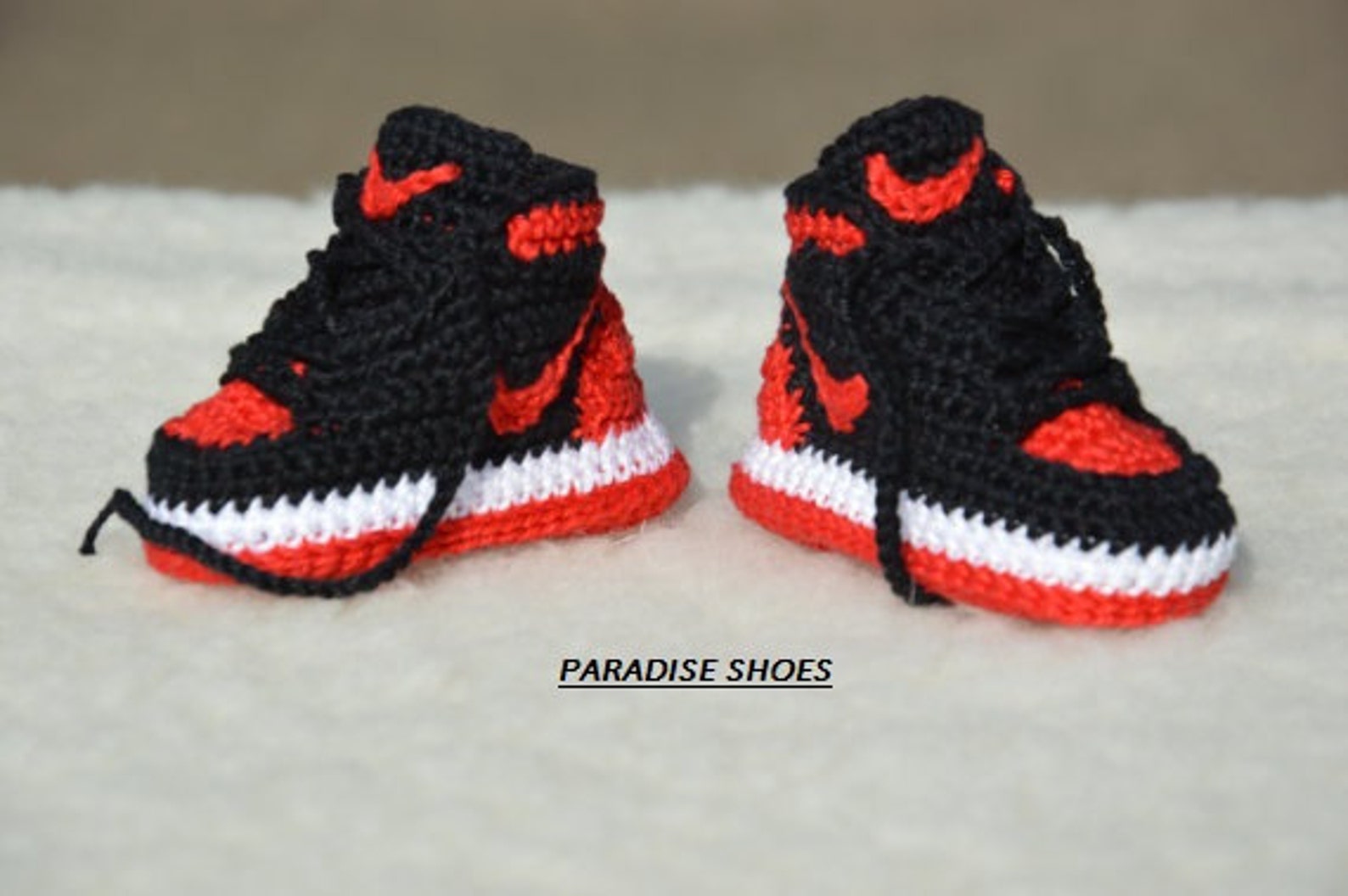 Nike Air Jordan 1 Crochet Baby Booties Etsy