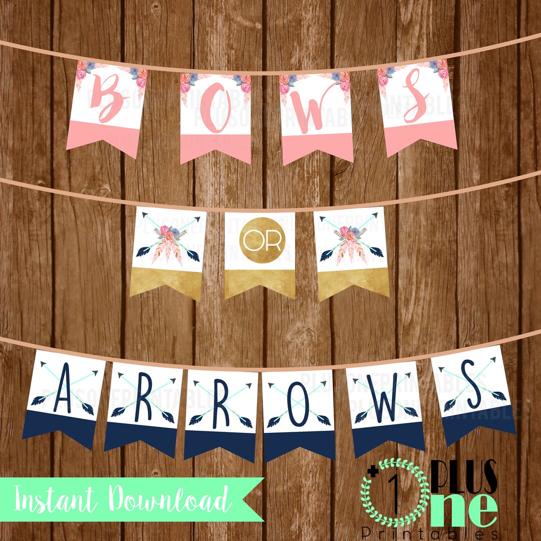Instant Download Bows or Arrows Printable Bows or Arrows - Etsy