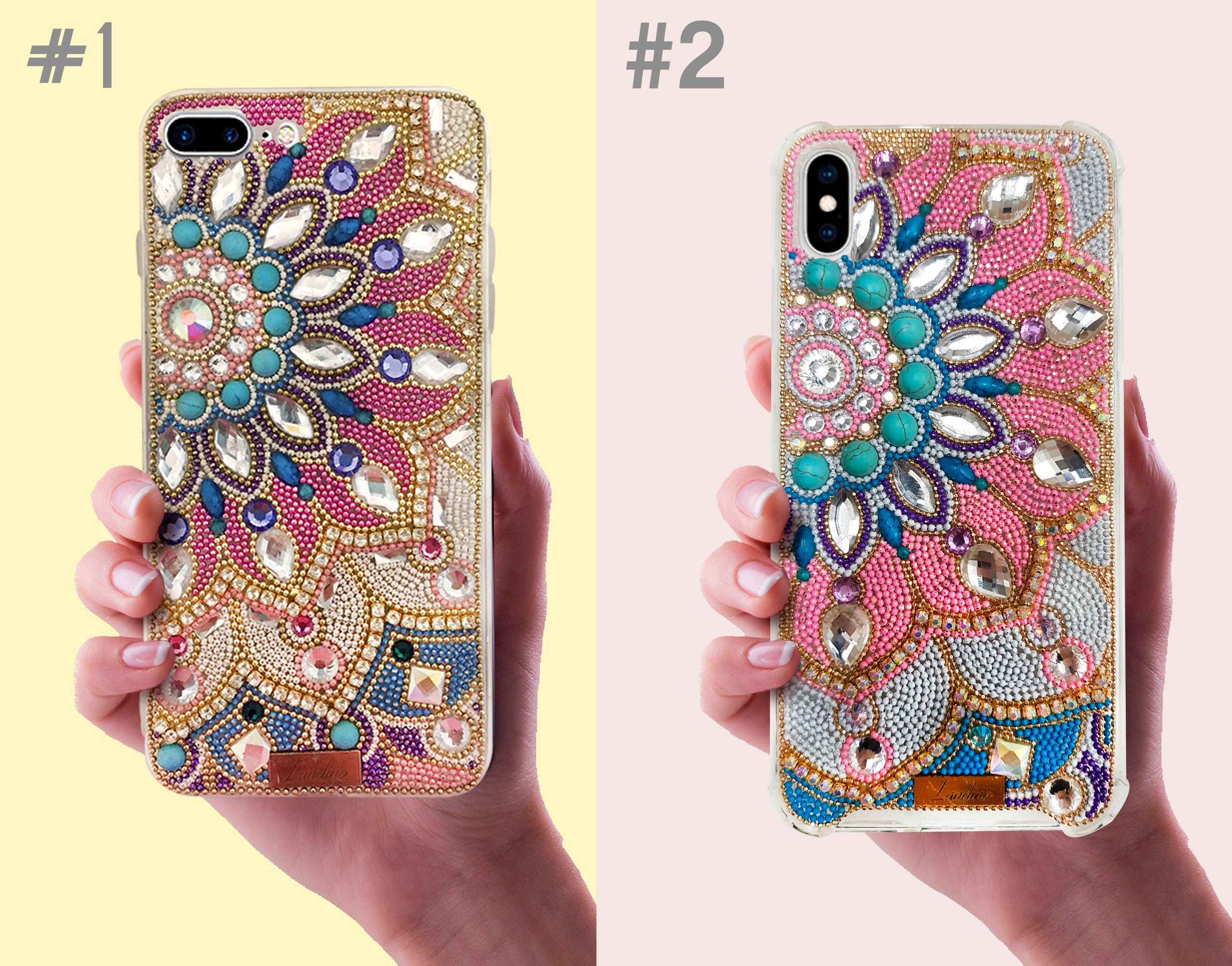Mandala bling phone case custom phone case mandala art | Etsy