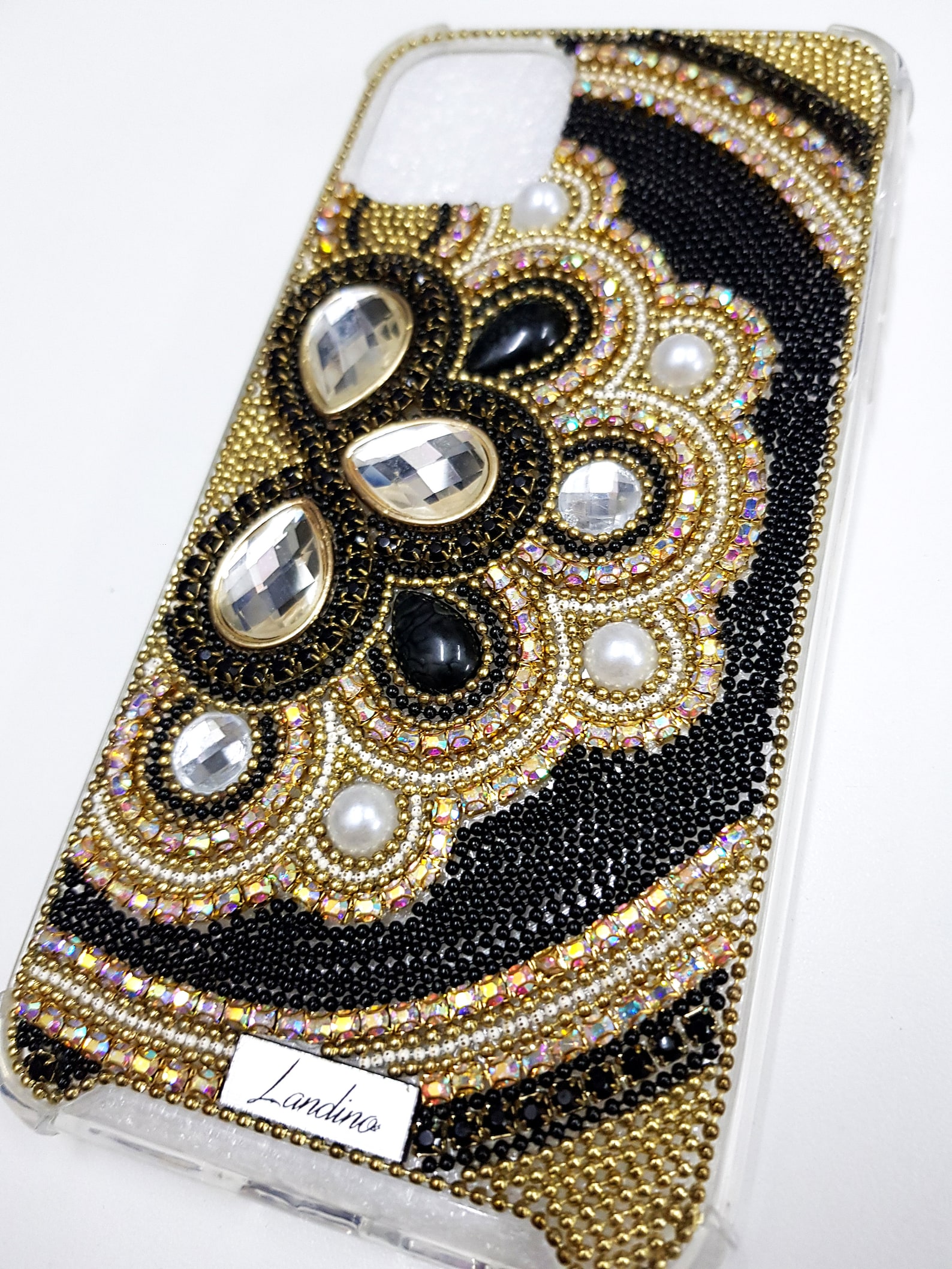 Bling Black and Gold Phone Case Iphone X Iphone X Max Iphone 8 | Etsy
