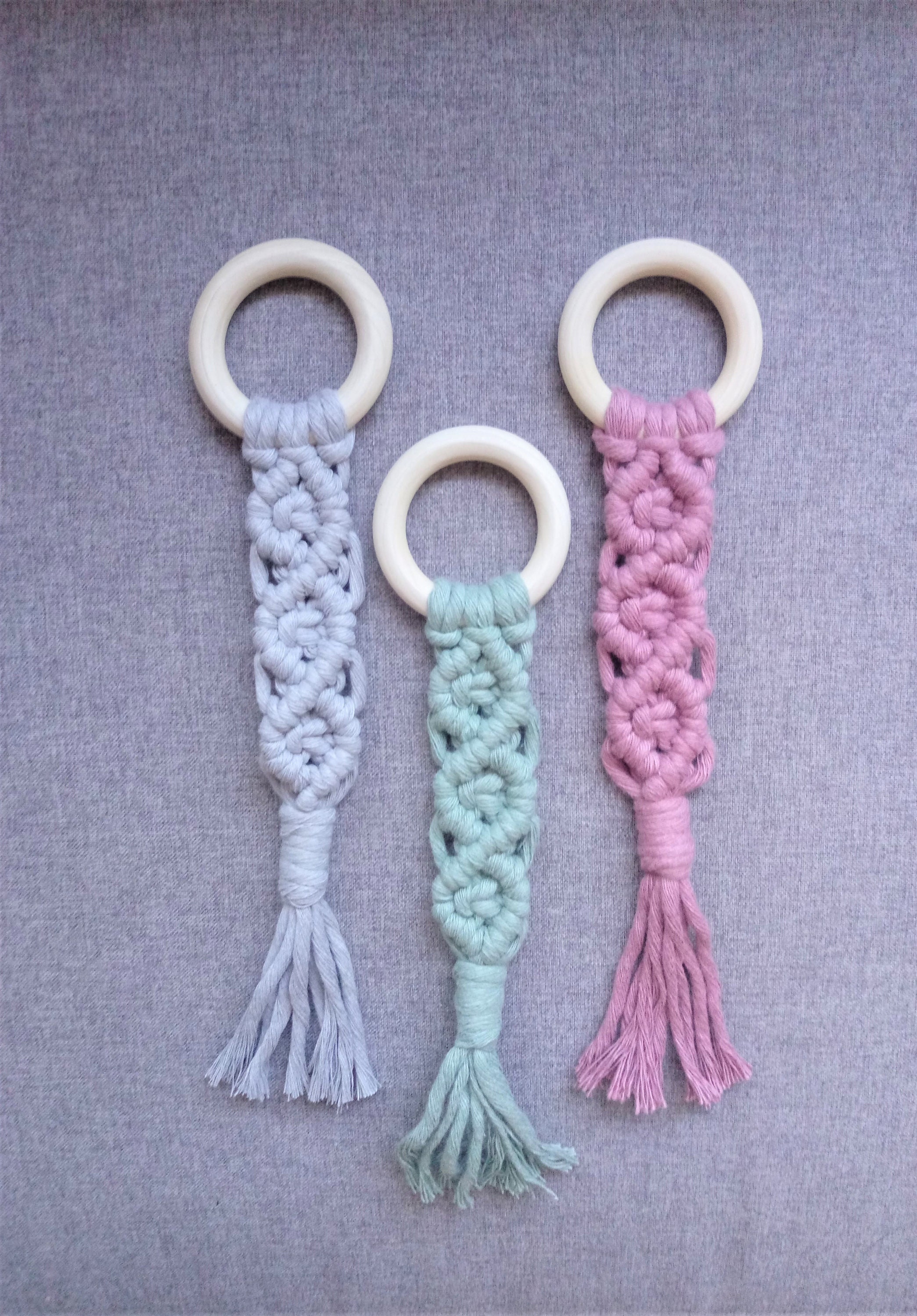 PATTERN PDF: Macrame Baby Teether DIY - Etsy