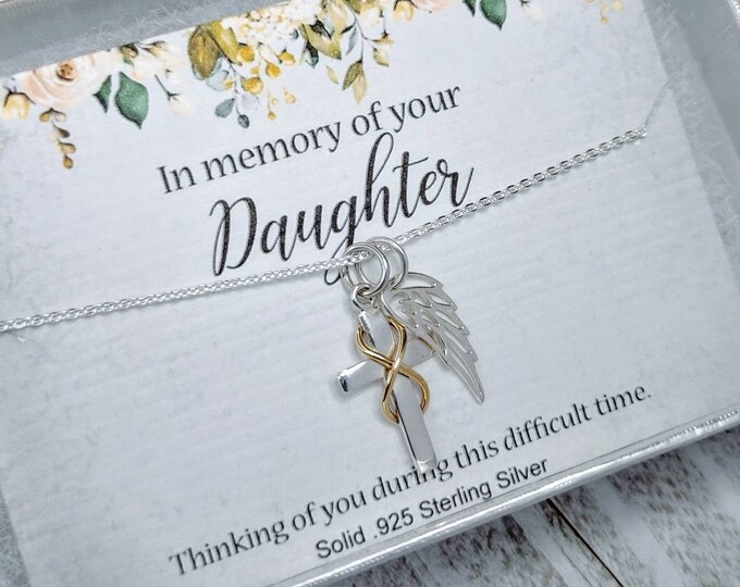 Memorial Gift for loss of Daughter, 925 Sterling Silver, Sympathy Gift, Bereavement gift, Memorial Jewelry