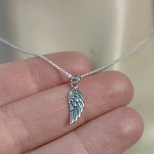 Sterling Silver Angel Wing Necklace Jewelry - Sympathy Gift - Memorial Necklace - Miscarriage Necklace - Infant Loss - Angel Wing Charm