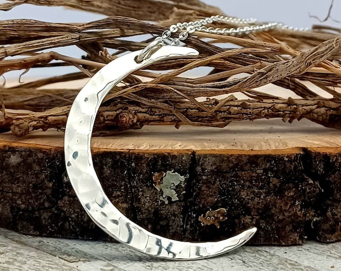 Moon Necklace, Sterling Silver, Crescent Moon Pendant, Necklaces for women, Half Moon Necklace, Celestial Jewelry, Gift for her
