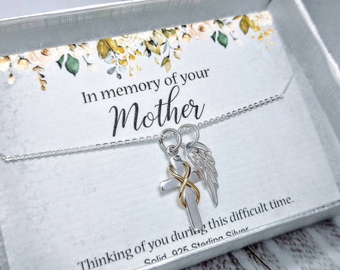 Memorial Gift for loss of Mother, 925 Sterling Silver, Sympathy Gift, Bereavement gift, Memorial Jewelry