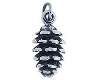 925 Sterling Silver Pine Cone Charm, Pinecone Pendant, Pine cone Pendant, Pinecone Charm, Pine Cone Jewelry,Gift for her, Tree Jewelry