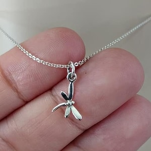 Tiny Dragonfly Necklace, Sterling Silver, Dragonfly Charm Necklace, Necklace for women, Dragonfly Jewelry, Minimalist, Mother's Day Gifts