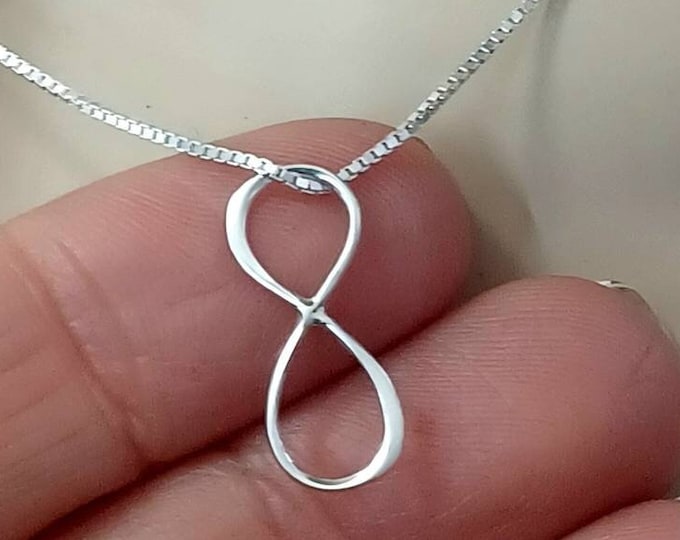 Infinity Symbol Necklace, Sterling Silver Necklace, Love Necklace, Infinity Symbol Pendant, Gift for her
