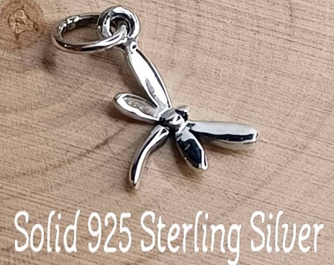 Sterling Silver Dragonfly Charm, Sterling Silver Dragonfly Pendant, TINY, 925, Silver Dragonfly Charm, Dragonfly Charm, Dragonfly Jewelry