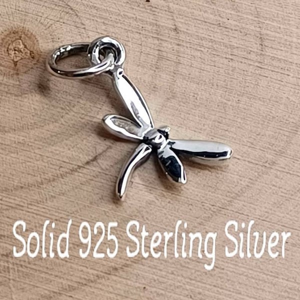 Sterling Silver Dragonfly Charm, Sterling Silver Dragonfly Pendant, TINY, 925, Silver Dragonfly Charm, Dragonfly Charm, Dragonfly Jewelry