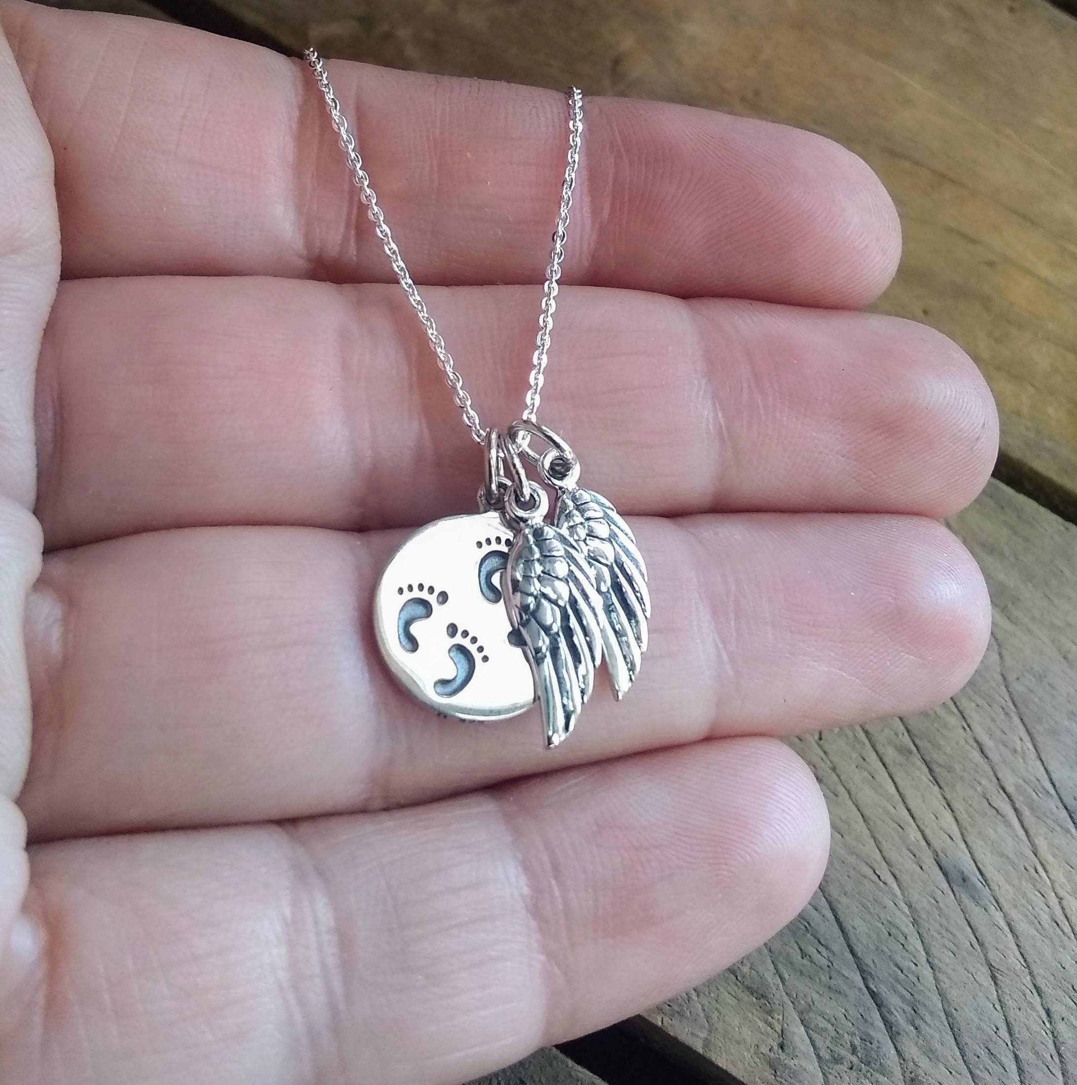 Loss of Two Babies Miscarriage Necklace, Twins Memorial