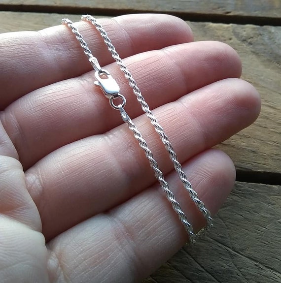 Sterling Silver Chain Rope Chain Silver Chain Necklace for