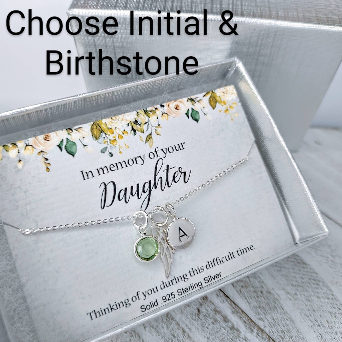 Memorial Gift for loss of daughter 925 Sterling Silver Etsy