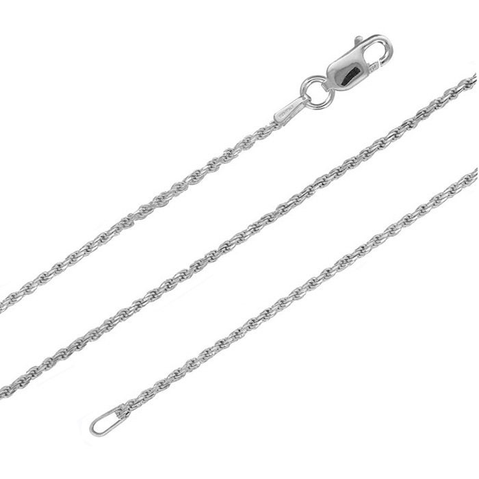 Sterling Silver Chain, Rope Chain, Rope Chain Necklace, 925 Sterling