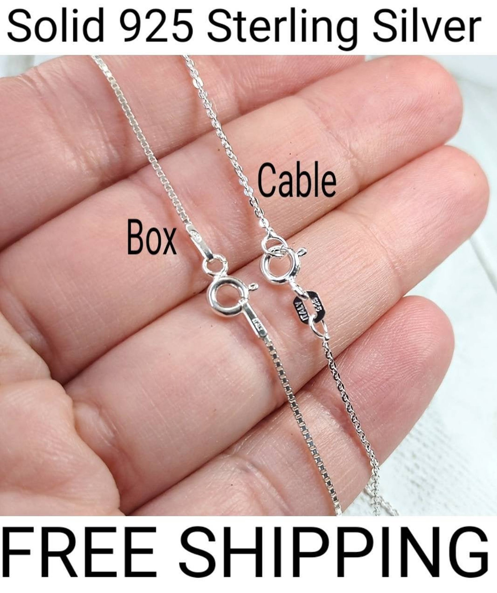 925 Sterling Silver Chain Necklace Silver Chain Women Silver Etsy