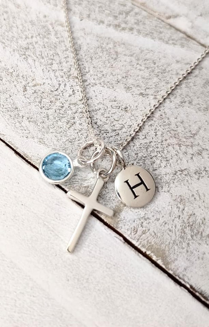 Gift for Granddaughter Necklace Sterling Silver Cross Etsy