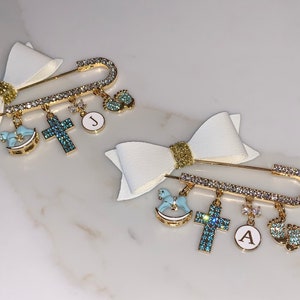CUSTOM STROLLER PIN™, Hand Crafted 18k Gold Plated, Baby Brooche, Best Newborn & Baby Shower Gift, Baby Couture