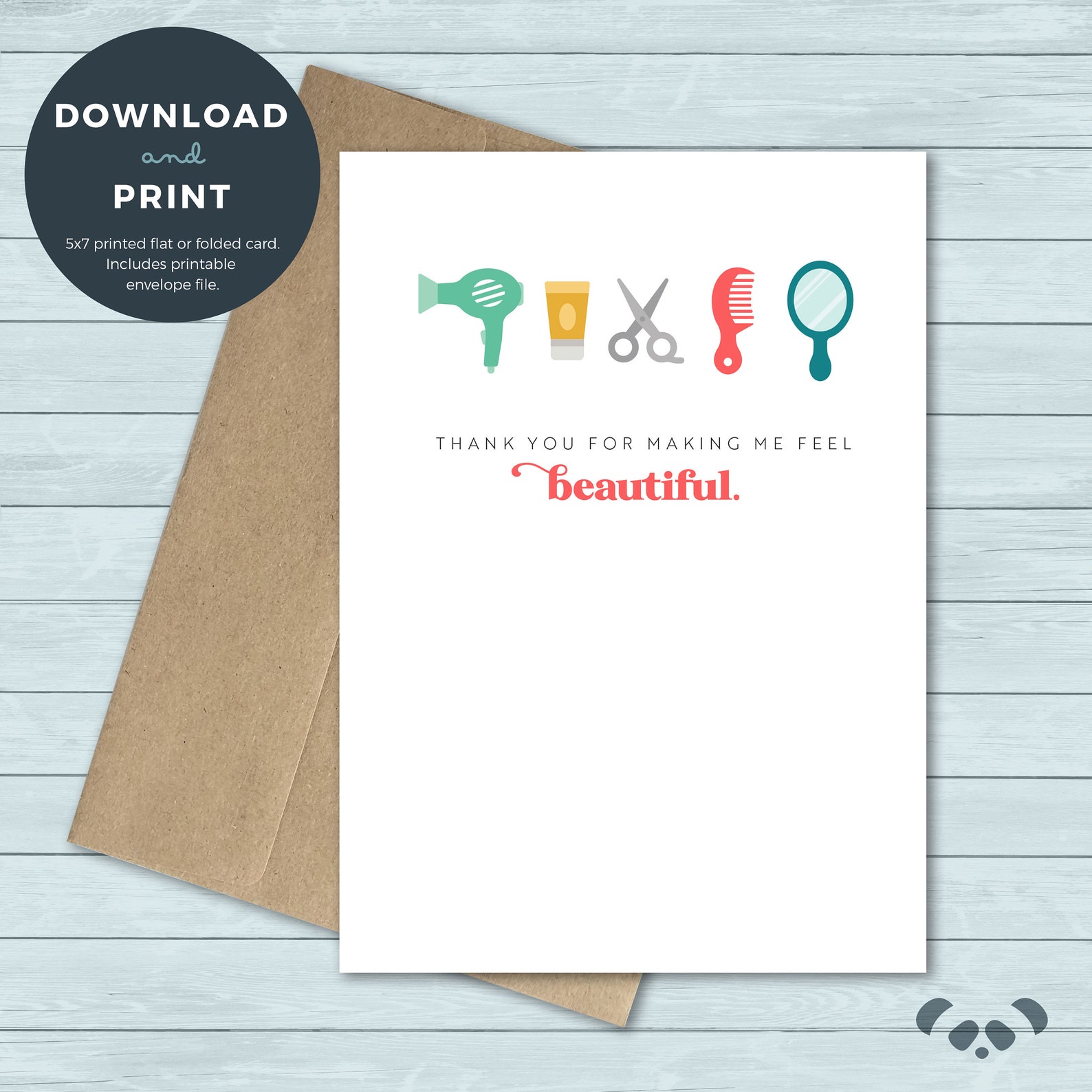 Printable Thank You Card Hair Stylist Hairdresser Thank You Etsy
