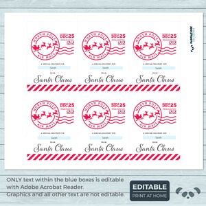 Printable From Santa Gift Tags | Christmas North Pole Santa Gift Tags | Santa Gift Tags ...