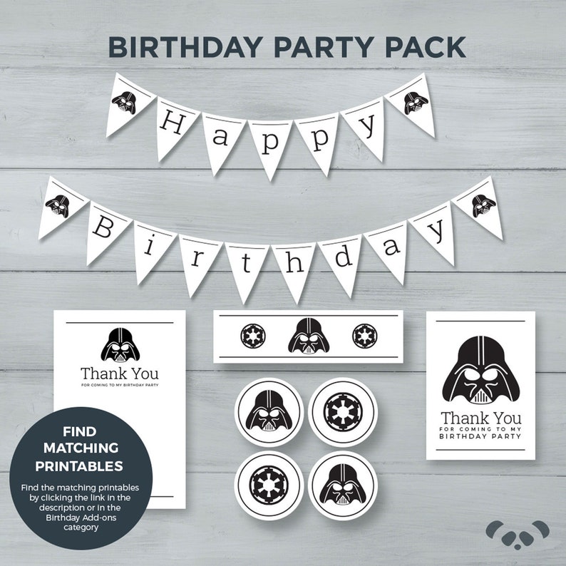 Darth Vader Birthday Party Invitation Darth Vader Invite | Etsy