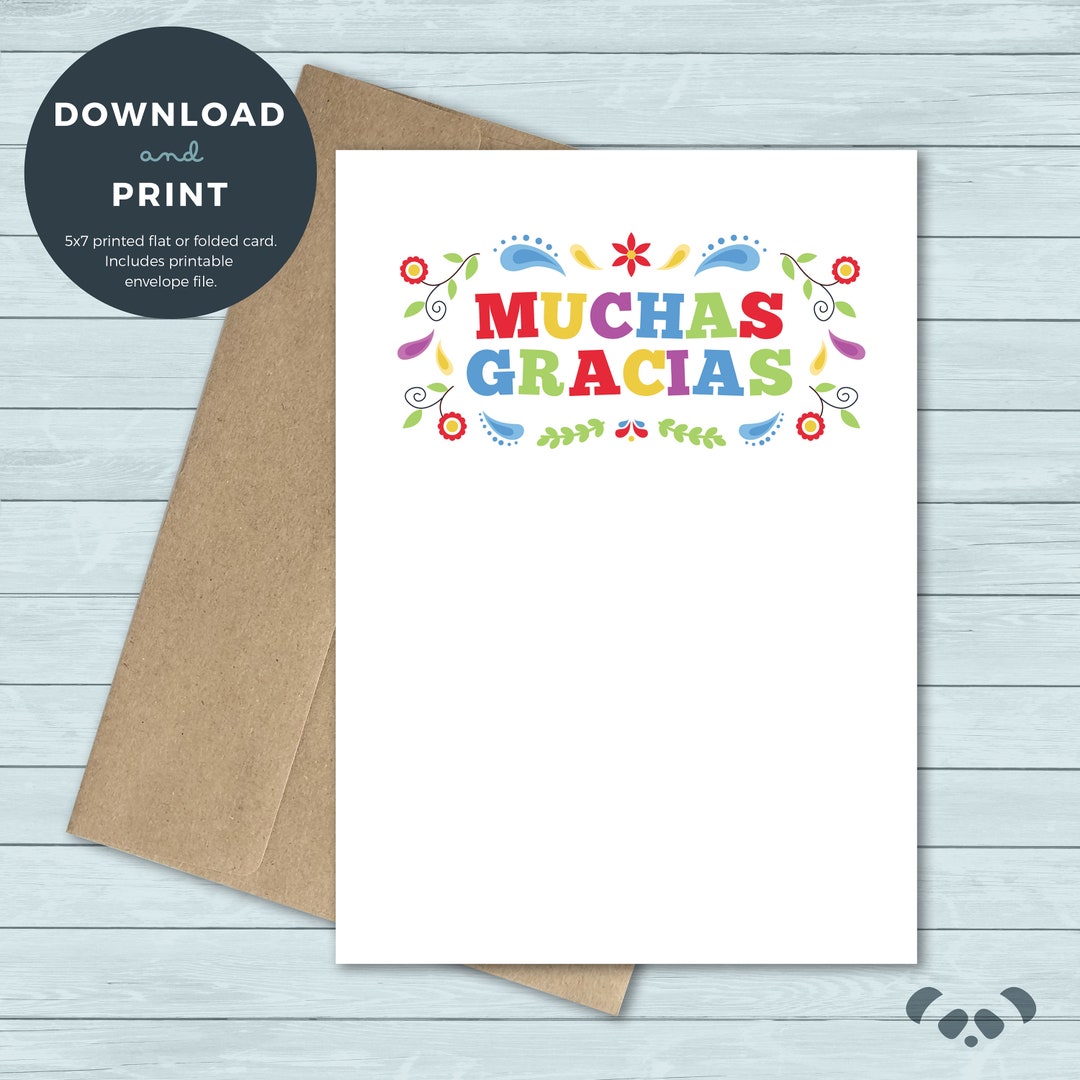 Printable Thank You Card Muchas Gracias Spanish Thank You Greeting Card Digital Download - Etsy printable-thank-you-card-muchas-gracias-spanish-thank-you-greeting-card-digital-download-etsy