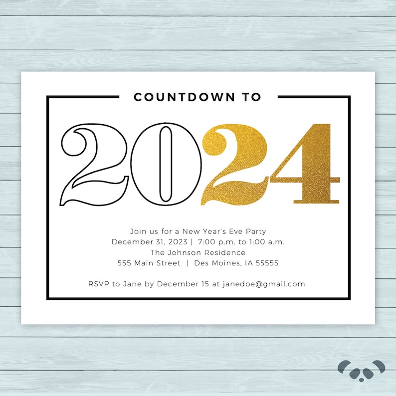 New Year's Eve Party Invitation New Year's Invitation Countdown to 2021 New Year's Invitation image 1