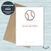 Printable Birthday Card | Baseball, Ball, Sport, Game Birthday Card ...