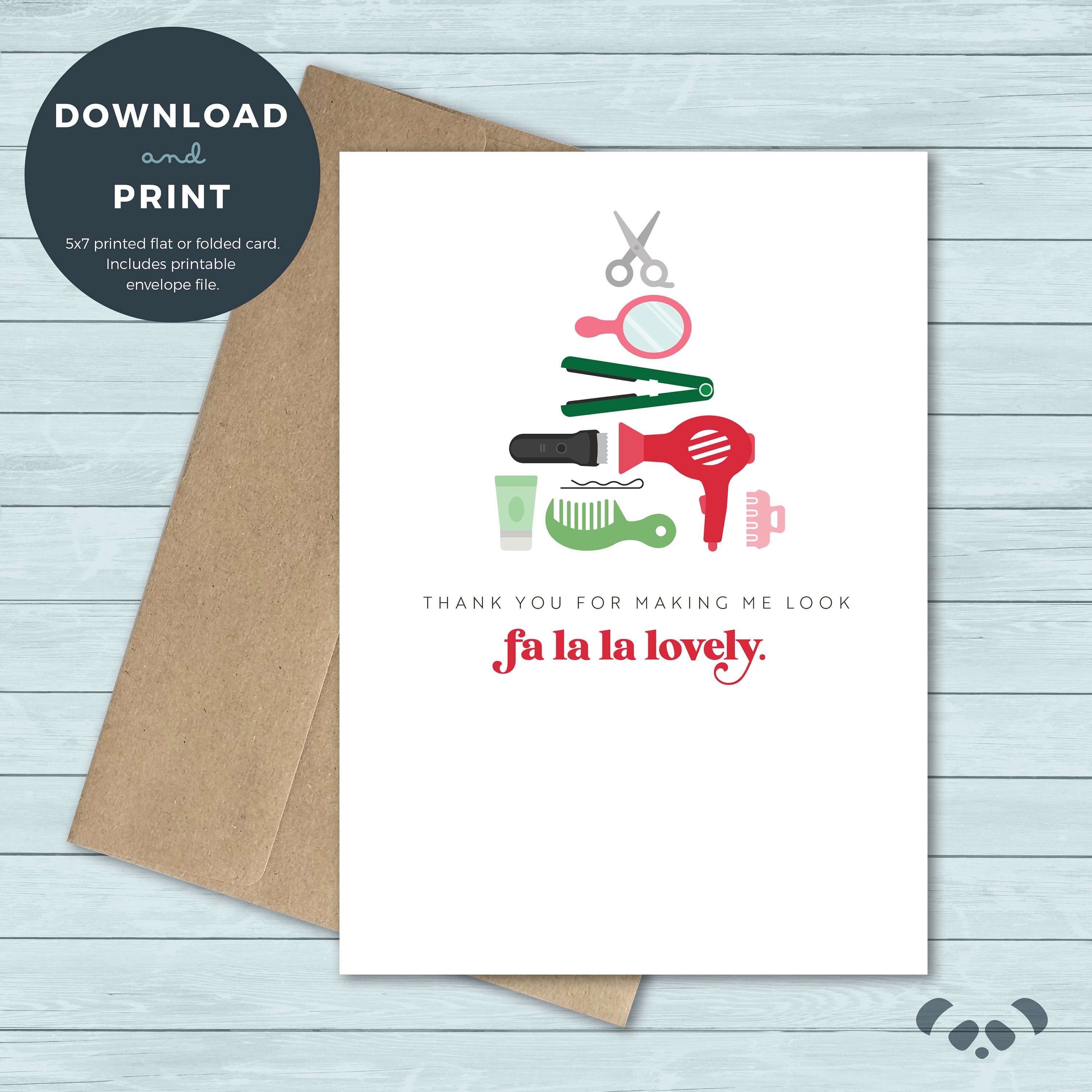 Printable Christmas Card Hairdresser Hairstylist Beauty Etsy Printable Christmas Card Hairdresser Hairstylist Beauty Etsy