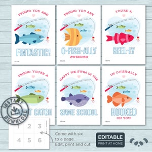 Fishing Valentines Card Printable -  UK