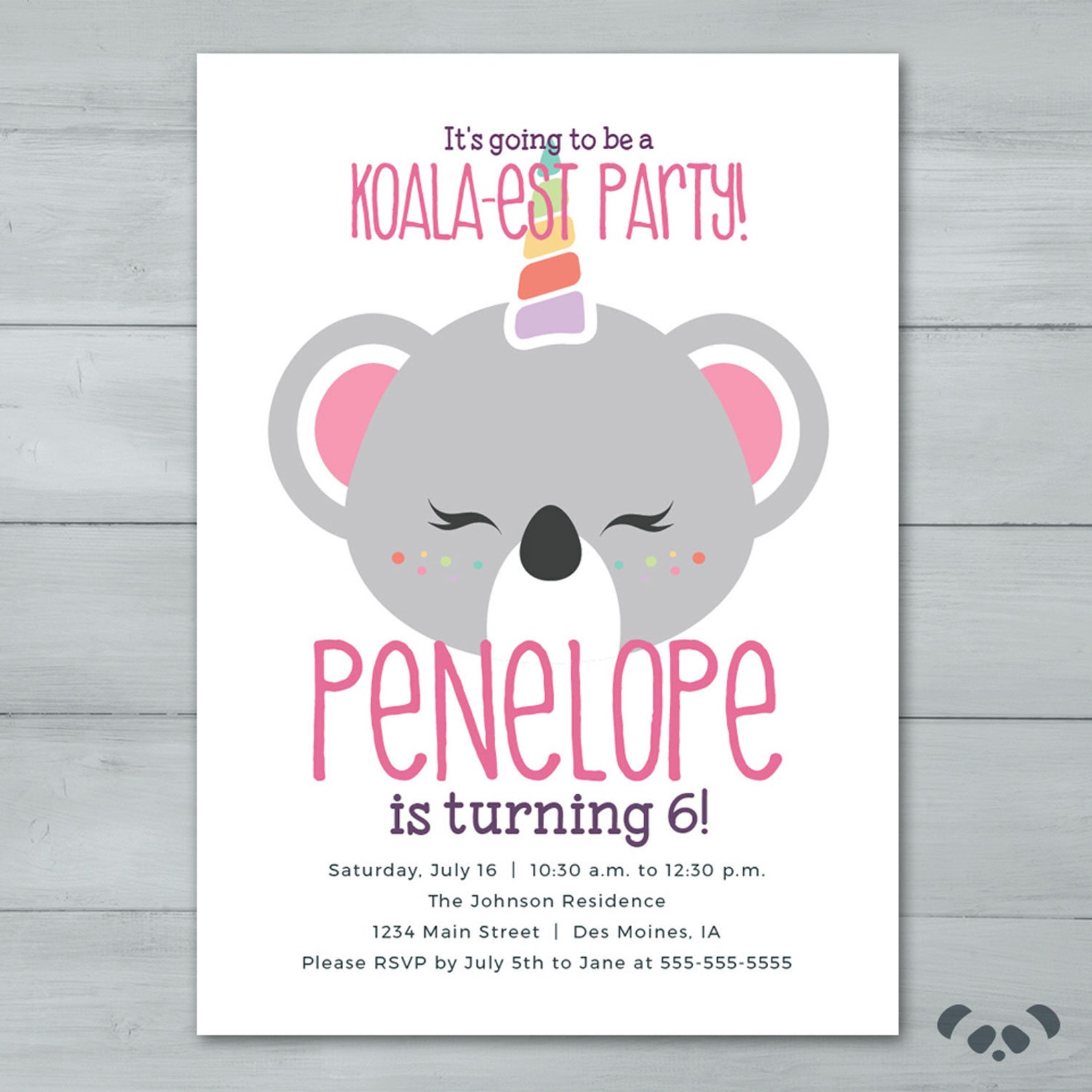 koala-bear-koalacorn-birthday-party-invitation-koala-etsy