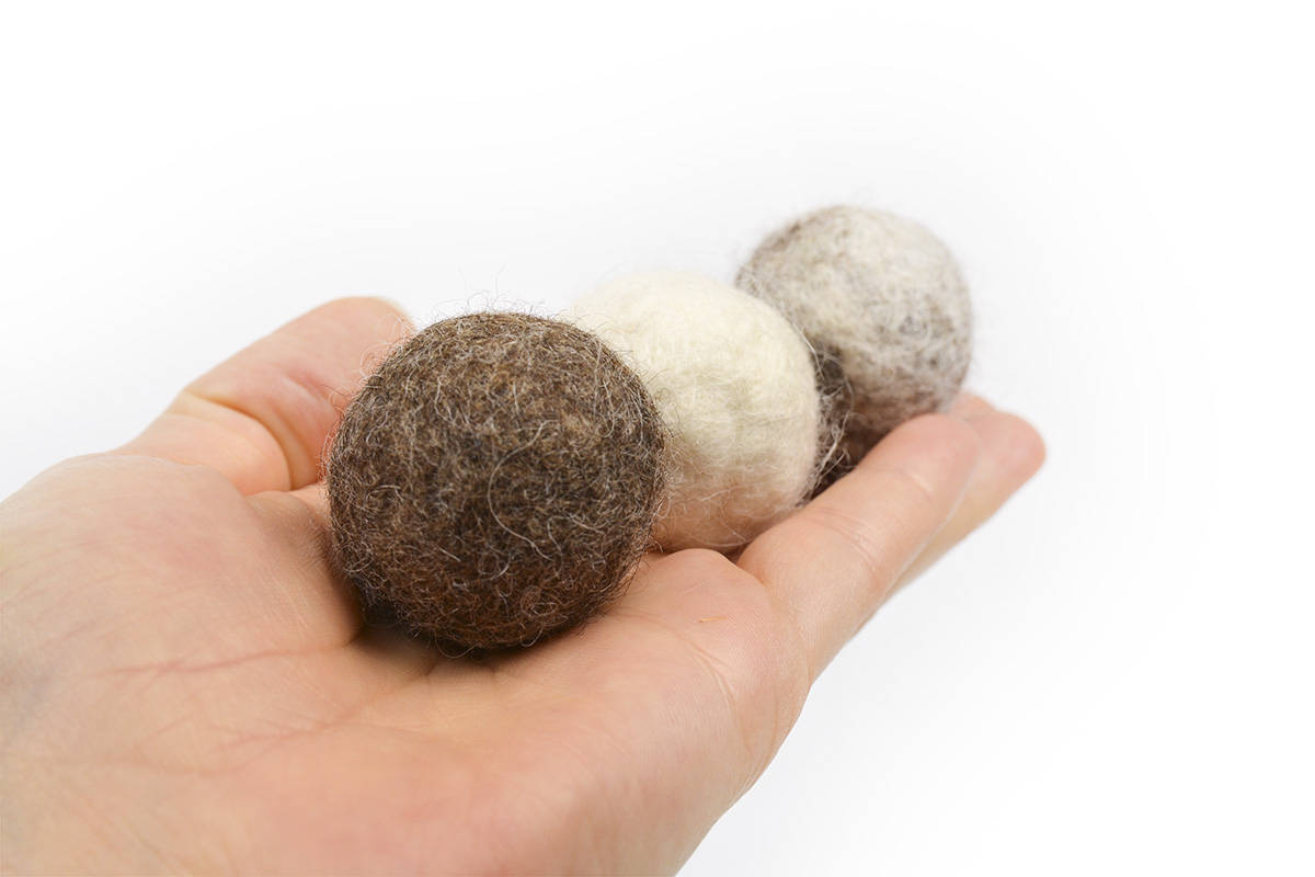 Organic not dyed felt cat balls Natural wool balls for cat Etsy