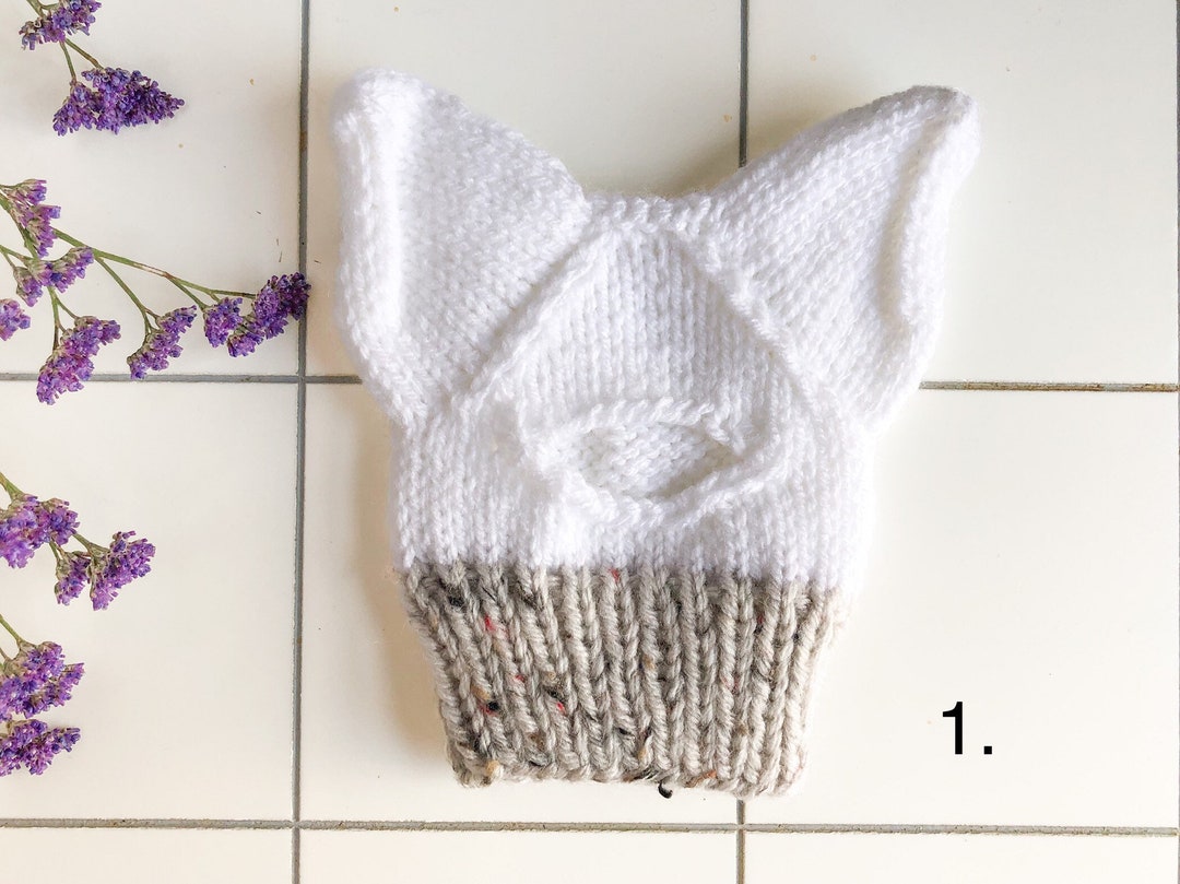 Two Color Winter Hat for Ctats Ear Covering Cat Beanie Sphinx Cat