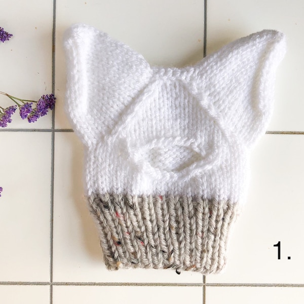 Knitted Cat Ear Hat Etsy