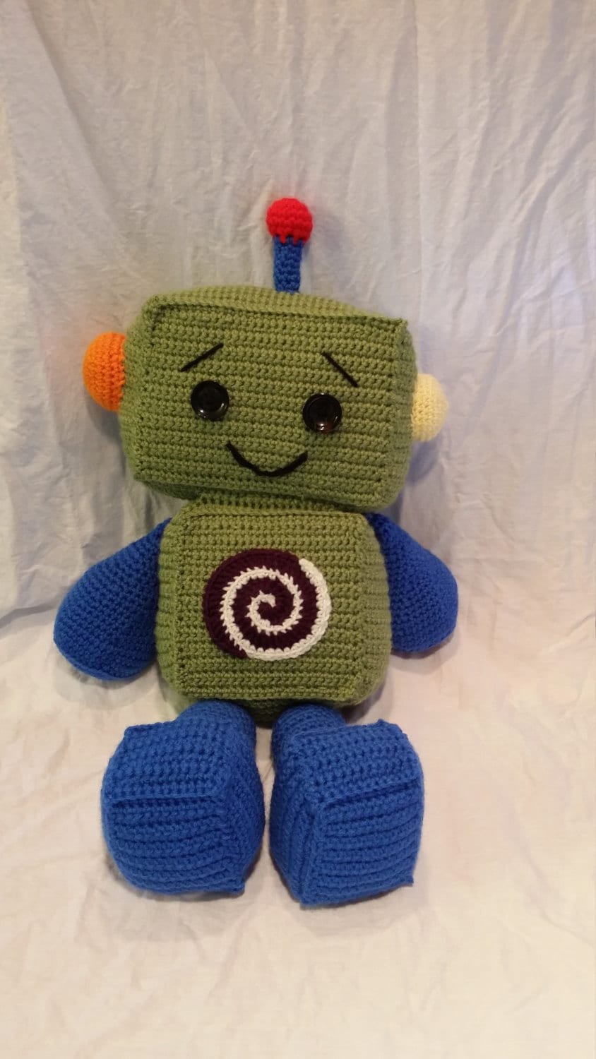 Happy Little Robot Crochet Pattern Etsy