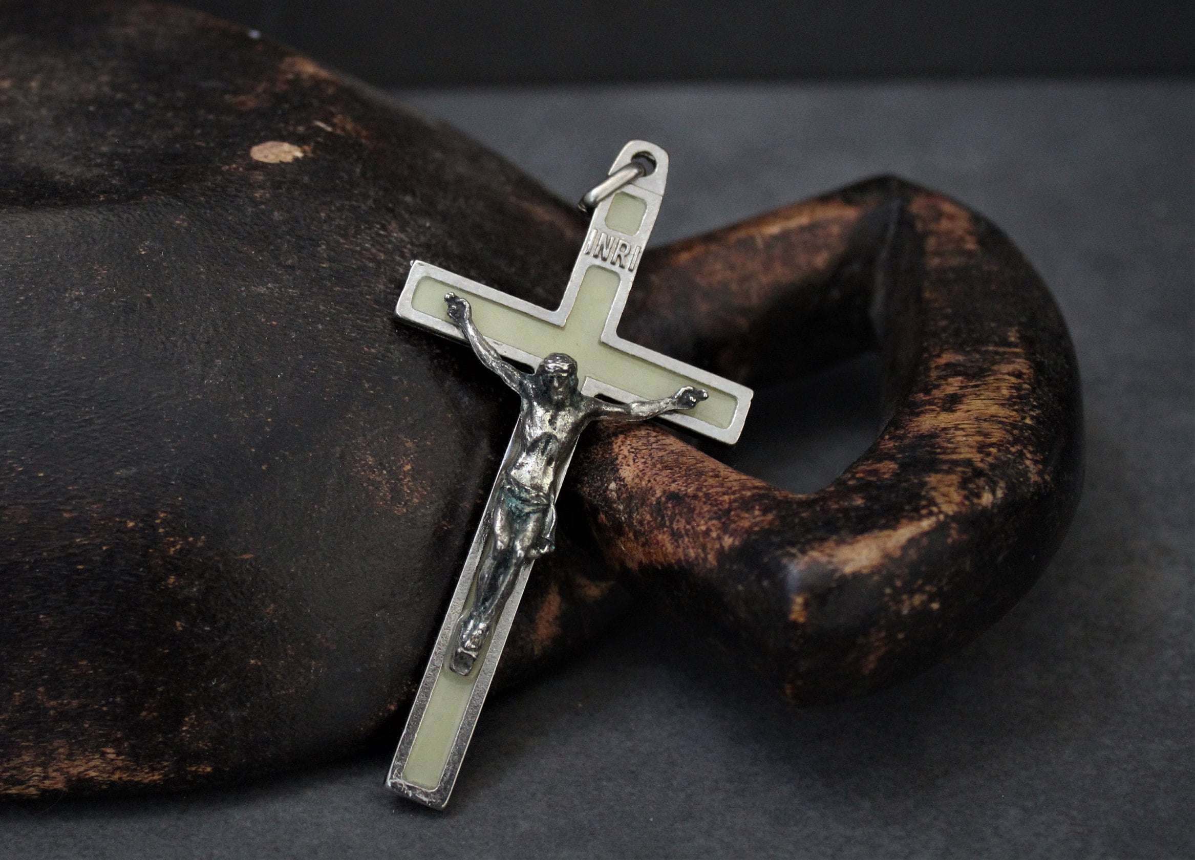 Vintage Italian Crucifix. Religeous Pendant.
