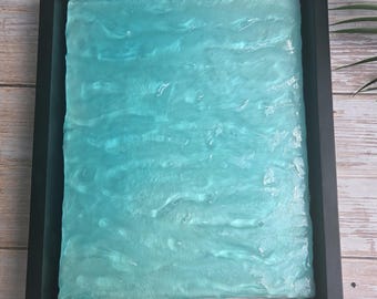 Water Scuplture, Ocean Decor, 11x14 Ocean Waves Wall Hanging