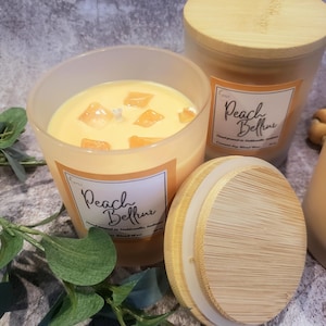 Peach Bellini Candle, Coconut Soy Wax Candle