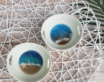 Ocean Ring dish, jewelry dish, Beach decor jewelry tray