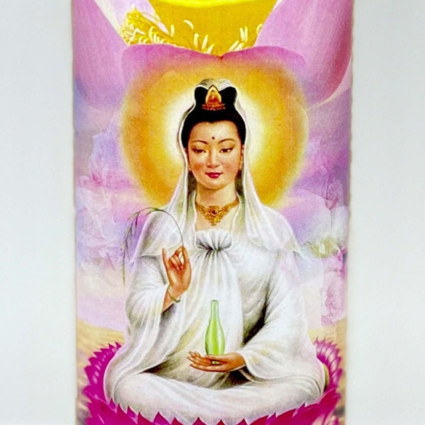 Quan Yin Candle goddess of compassion mercy item chinese deity asian religion goddess of love ascended master eastern religion